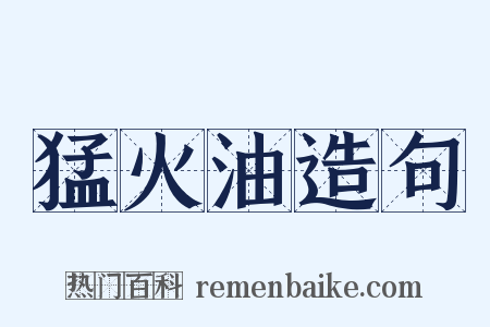 猛火油造句是什么意思的图片